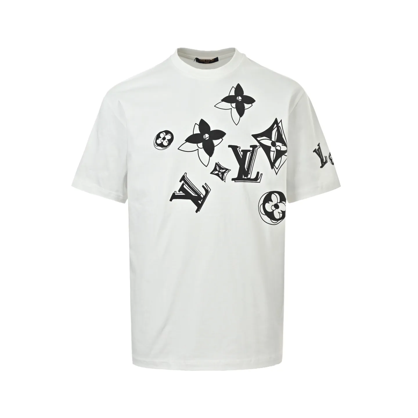 Louis Vuitton/Louis Vuitton ghosting multi-label printed short sleeves
